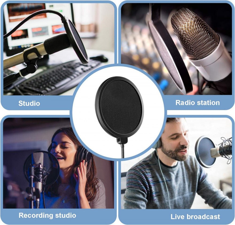 Mikrofon Popszűrő Blue Yeti és Más Mikrofonokhoz - Zajcsökkentő Szűrő - BShopy