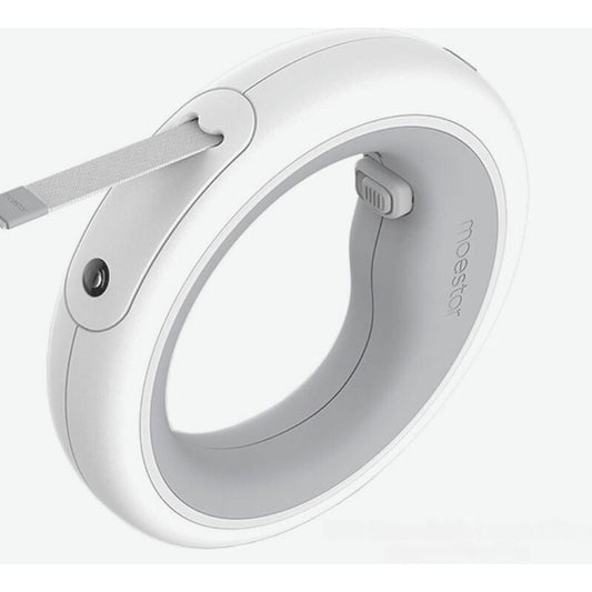 Moestar 2 Plus Automata Kutyapóráz LED Lámpával – 3 Méteres, Szürke - Fehér - BShopy6971930293166_0