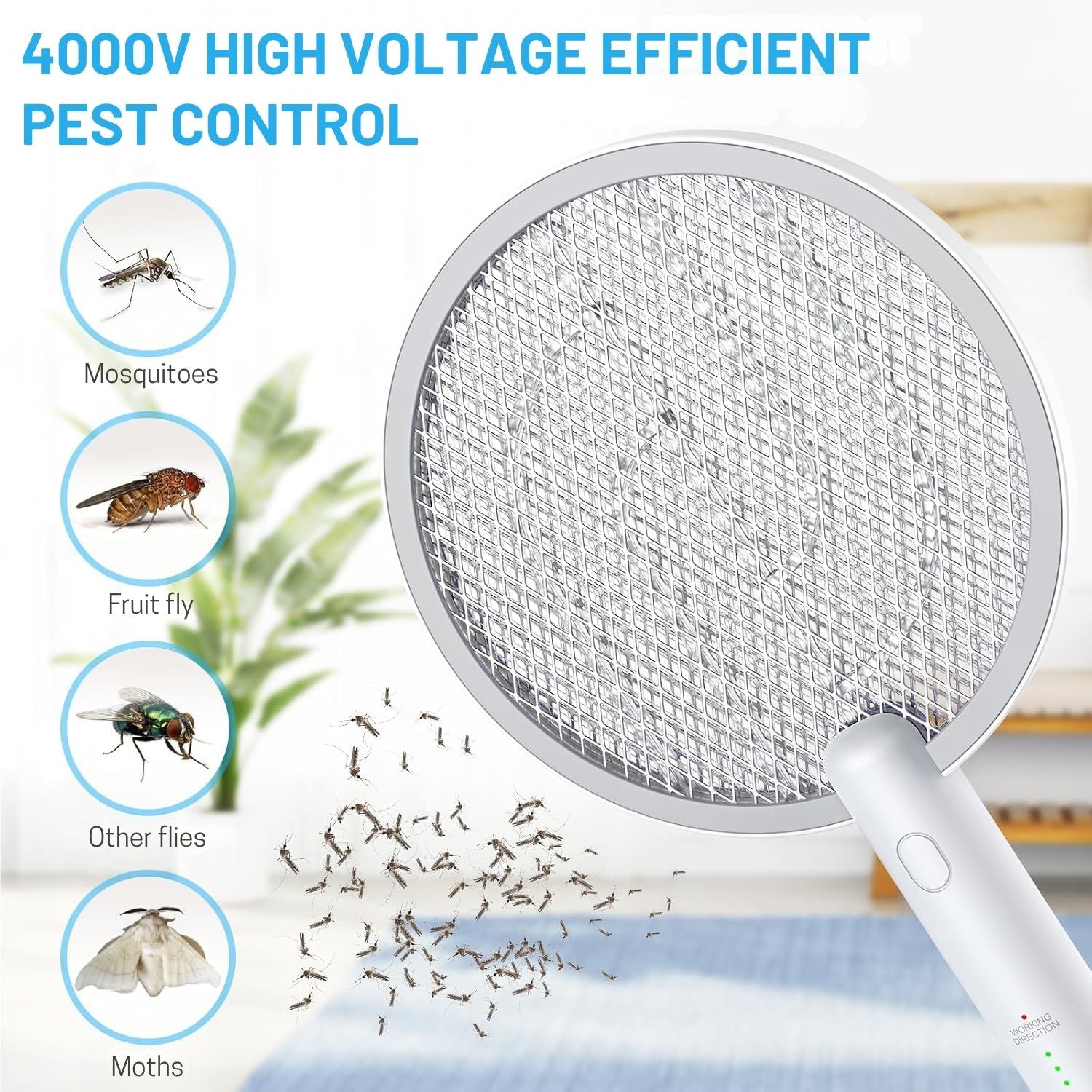 PALONE Elektromos Szúnyog- és Légycsapó – 2 db, USB-C Tölthető UV Rovarcsapó, 3000 V, 1200 mAh