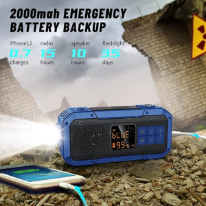 Multifunkciós Hordozható Rádió - Bluetooth, Powerbank, Napelemes, Vészlámpa-BShopy