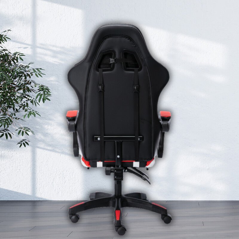 OFCASA Ergonomikus Gamer Szék Narancssárga - Fehér, Lábtartóval - BShopy
