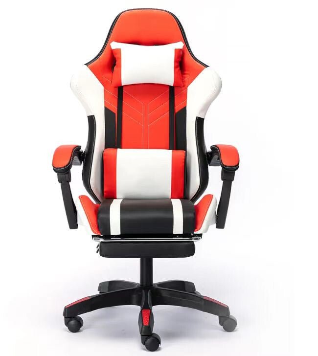 OFCASA Ergonomikus Gamer Szék Narancssárga - Fehér, Lábtartóval - BShopyOSN - GC - 0140PKWH_0