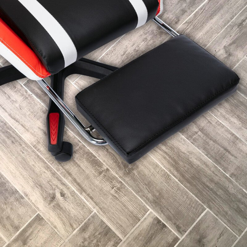 OFCASA Ergonomikus Gamer Szék Narancssárga - Fehér, Lábtartóval - BShopyOSN - GC - 0140PKWH_3