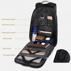 PHILLY ACTIVE - WEAR Laptop Hátizsák 16 Hüvelykes, USB Töltősi Lehetőséggel (Szürke) - BShopy