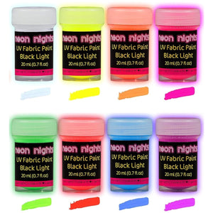 Prémium Fedő Textilfesték Készlet 8x20ml – Választható: Klasszikus, Neon Vagy Foszforeszkáló - BShopy