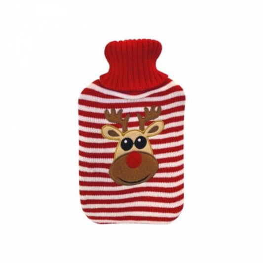 Rénszarvasos Vizes Melegítő Palack Puha Huzattal - Téli Forróvizes Palack - BShopyW00120231_0