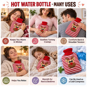 Termofor SEPTAM - 1 L, w miękkim pluszowym pokrowcu - BShopy