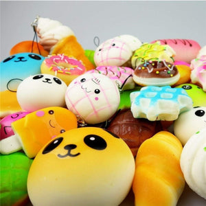 Squishy 30 db - os Stresszoldó Plüssfigura Csomag - Kulcstartóra, Táskára Rögzíthető - BShopy