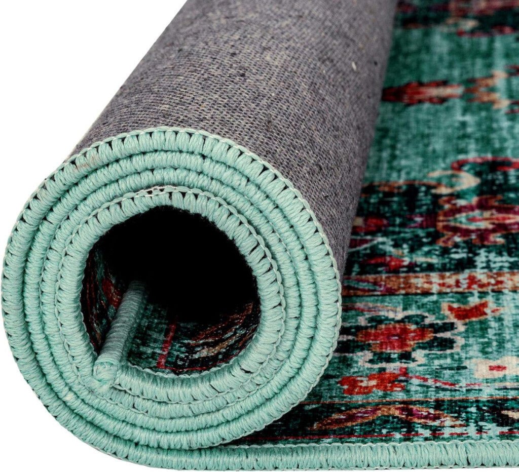 Taleta Durham Türkiz Virágos Beltéri Szőnyeg 50x80cm - BShopyX0016EPPFR_1