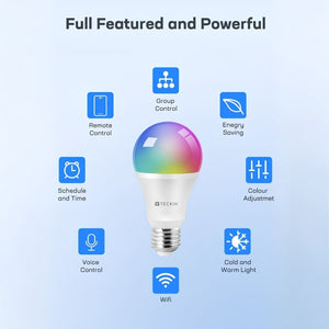 Teckin SB50 RGB inteligentna żarówka LED Wi-Fi – 7,5 W, 800 lm, Smart Life - BShopy