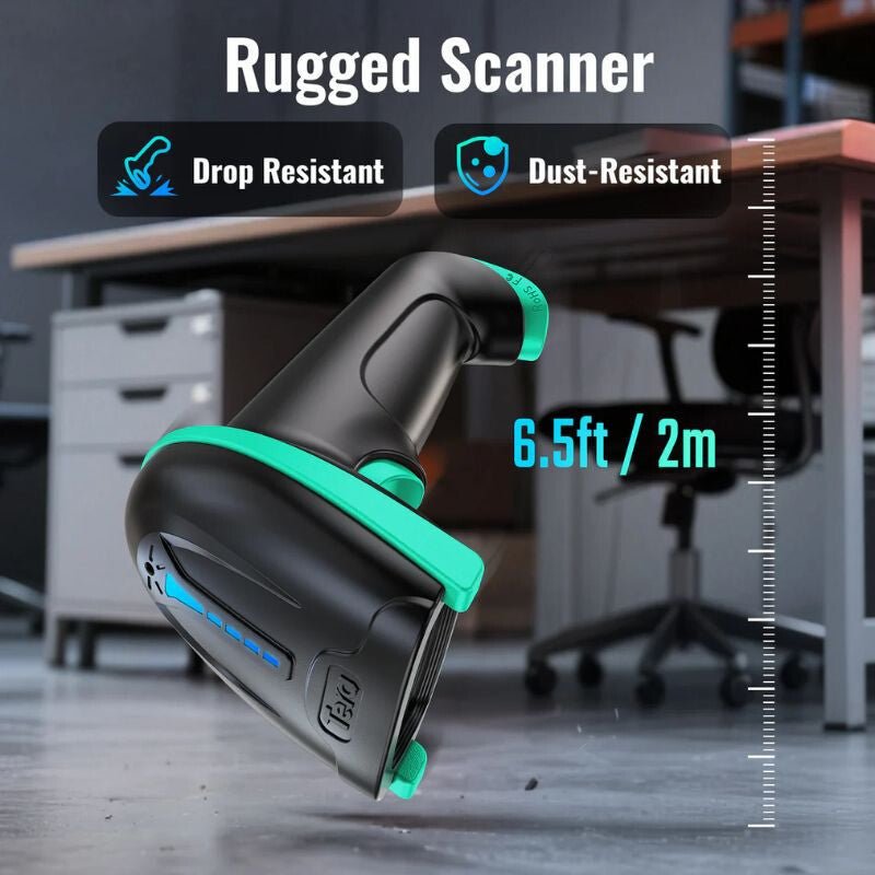 Tera 5100 Vezeték Nélküli Lézeres 1D Vonalkódolvasó USB Csatlakozással és IP54 Védelemmel - Mentazöld - BShopyTERA1D5100BU_5