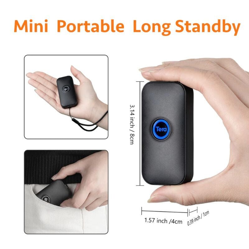 Tera 5200C Mini Lézeres 1D Bluetooth Vonalkódolvasó – Vezeték Nélküli, USB és 2.4G Kapcsolat, Nagy Hatótáv és Tárhely - BShopyTERA1D5200C_1