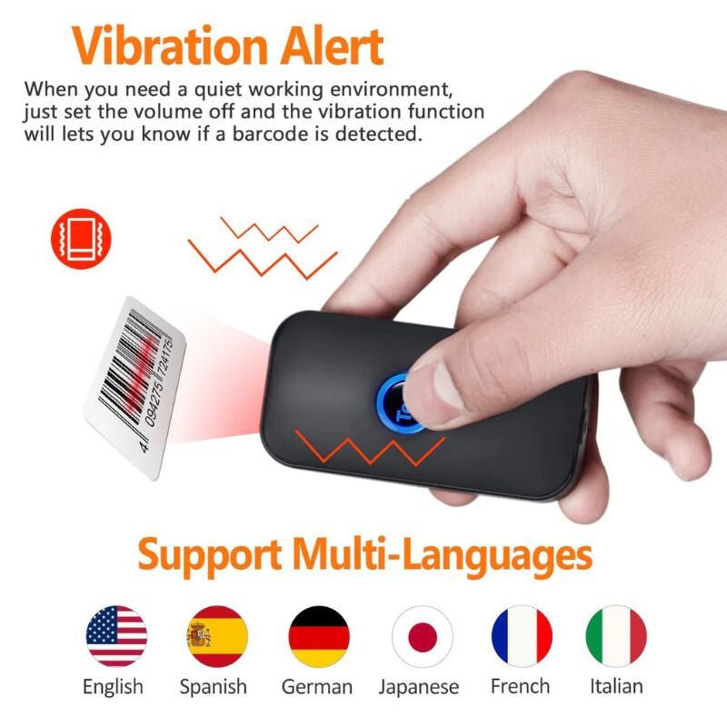 Tera 5200C Mini Lézeres 1D Bluetooth Vonalkódolvasó – Vezeték Nélküli, USB és 2.4G Kapcsolat, Nagy Hatótáv és Tárhely - BShopyTERA1D5200C_5