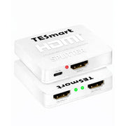 TESmart Rozdzielacz HDMI 1x2 – 4K@60Hz HDMI 2.0, tryb lustrzany – biały