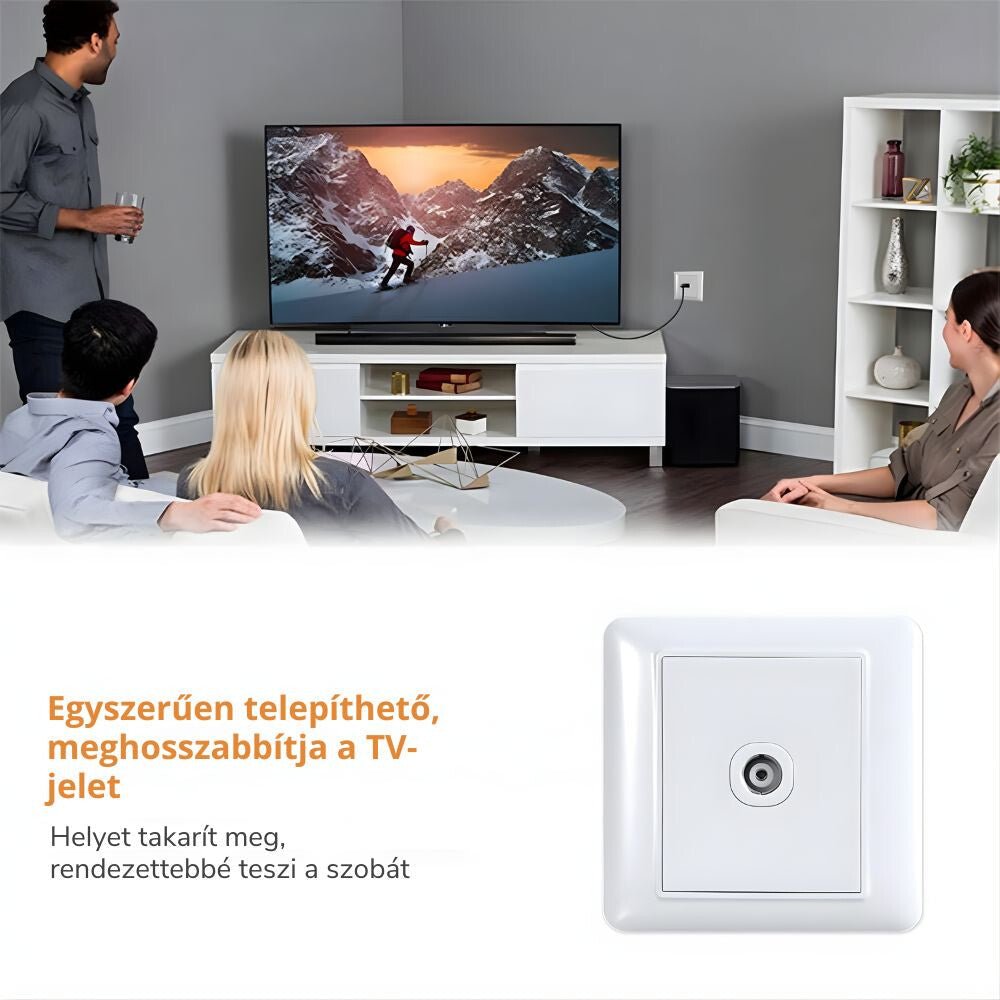 Tesmart RG59 Koaxiális TV/SAT Kábel – 75 Ohm Aranyozott Csatlakozóval - BShopy