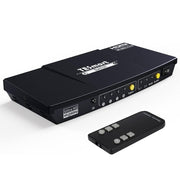 TESmart UHD HDMI Switch – 4x1 (4 Wejścia 1 Wyjście), 4K@60Hz, HDR10, Dolby Vision, S/PDIF, CEC, Z Wyjściem Audio (Czarny)