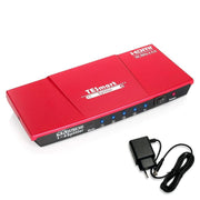 TESmart UHD splitter HDMI 1×4 – 4K@60Hz, HDR, 18 Gb/s (koralowy)