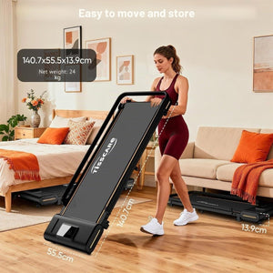 TISSCARE bieżnia do chodzenia i biegania 4 w 1 z regulowanym nachyleniem, 6 km/h, 130 kg - BShopy