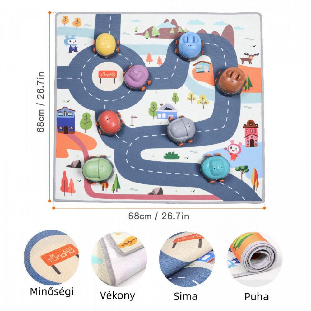 TUMAMA Kisautós Játék Játszószőnyeggel - Interaktív Autópálya Szett Gyerekeknek - BShopybaba játék játszószőnyeggyerek játékgyermek autós játék szettX001AF469D_3