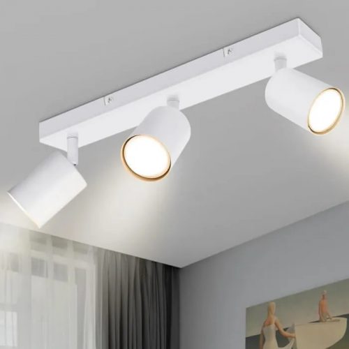 Sufitowa lampa punktowa LED Kambo z 3 palnikami (biała)