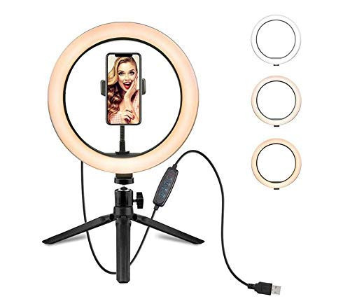 Lampa pierścieniowa LED MakeUp&Liven ze stojakiem (25cm)