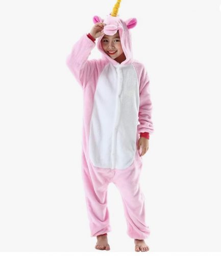 Onesie Kostium Zwierzę Jednorożec 140cm (Różowy)