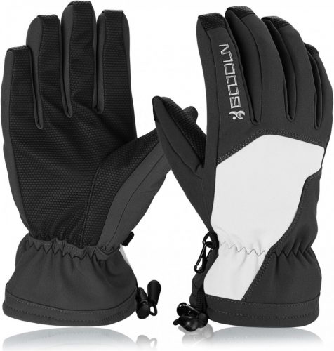 Rękawiczki narciarskie BOODUN rozmiar L (czarno-białe)