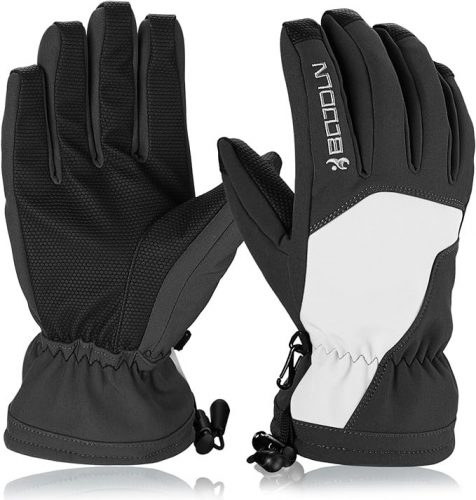 Rękawiczki narciarskie BOODUN rozmiar M (czarno-białe)