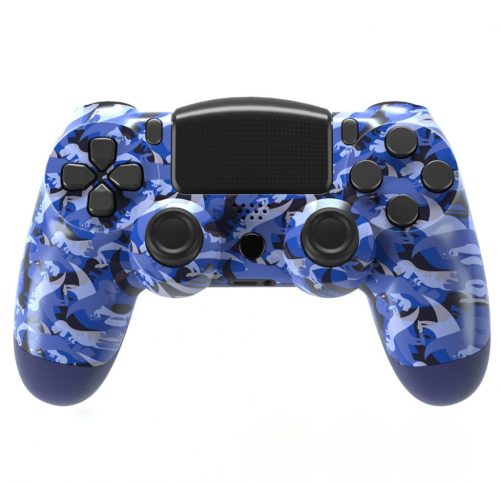 Kontroler zgodny z BPlay PS4, joystick zdalnego sterowania z podwójną wibracją, gniazdo audio i ładowarka (Blue Dino)